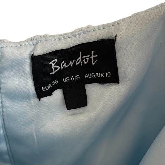 Bardot Neptune Fishtail Hem Lace Bodycon Dress, Light Blue, Size 6 - Picture 8 of 11